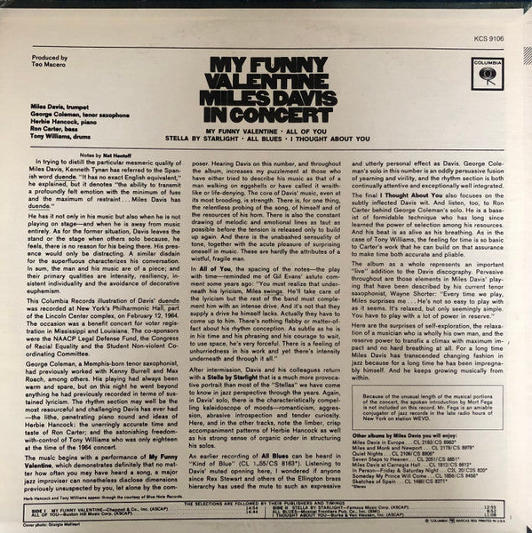 My Funny Valentine - Miles Davis In Concert