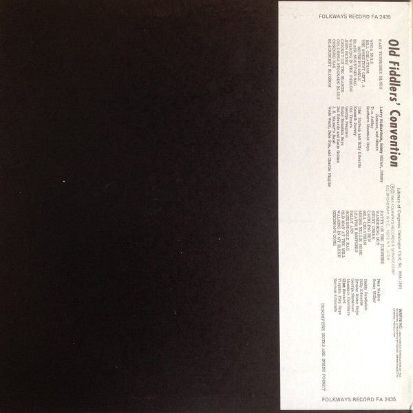 Release: Galax Va. Old Fiddlers' Convention-Vinyl-US-1964-FA 2435-13871864