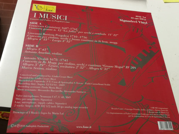 Master Release: Concerts And Follies In Pergolesi's Time by I Musici