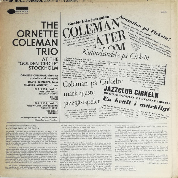 Release: At The "Golden Circle" Stockholm - Volume Two-Vinyl-US-1966-BST 84225, 84225-14568058