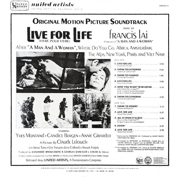 Master Release: Vivre Pour Vivre (Bande Originale Du Film by Francis Lai