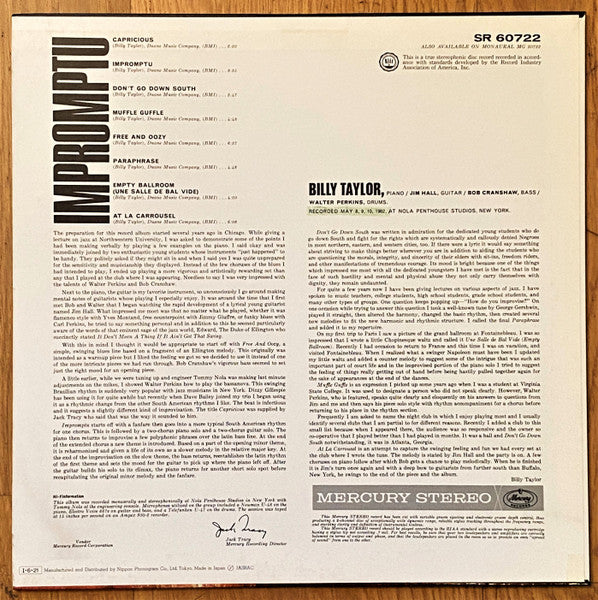 Master Release: Impromptu by Billy Taylor