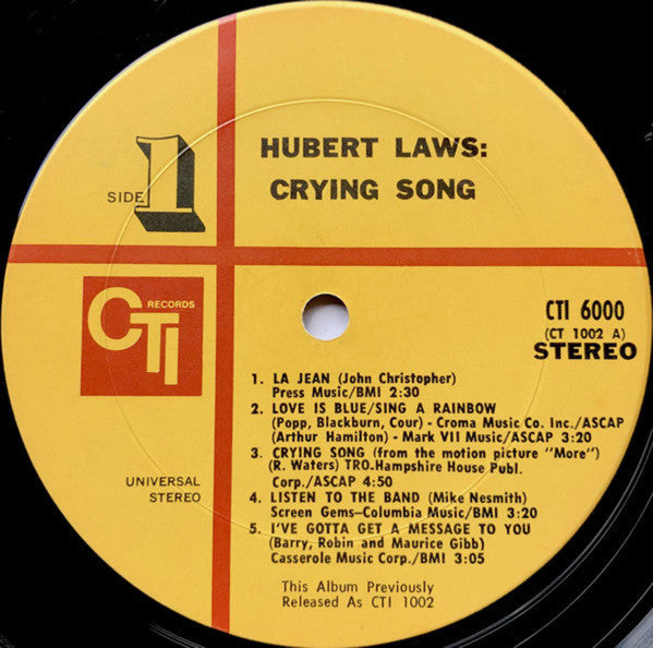 Release: Crying Song-Vinyl-US-1969-CTI 6000-21133852