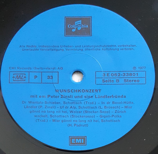 Master Release: Wunschkonzert by Peter Zinsli Und Sini Churer Ländlerfründa