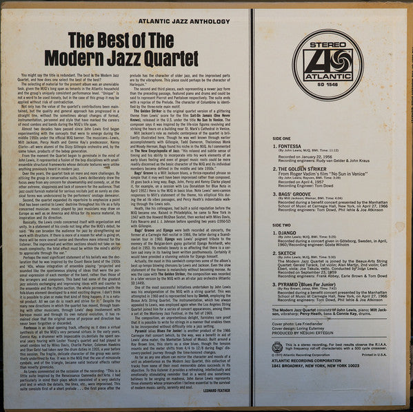 Master Release: The Best Of by The Modern Jazz Quartet