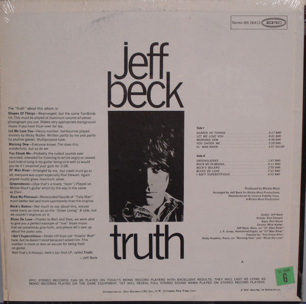 Release: Truth-Vinyl-US-1973-PE 26413, BN 26413, 26413-11744346