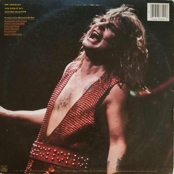 Release: Mr Crowley-Vinyl-US-1982-8Z8 37640, 37640-10385233