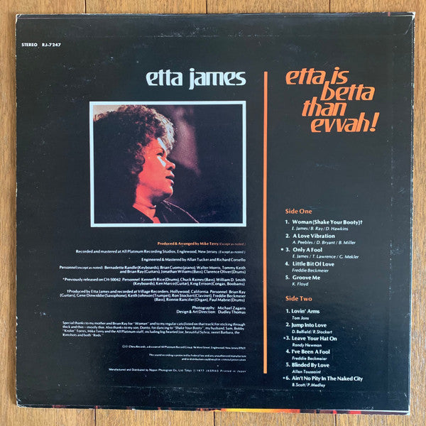Master Release: Etta Is Betta Than Evvah! by Etta James