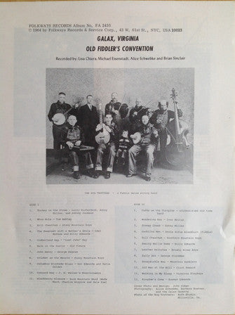 Galax Va. Old Fiddlers' Convention