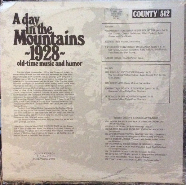 Master Release: A Day In The Mountains - 1928 by Various