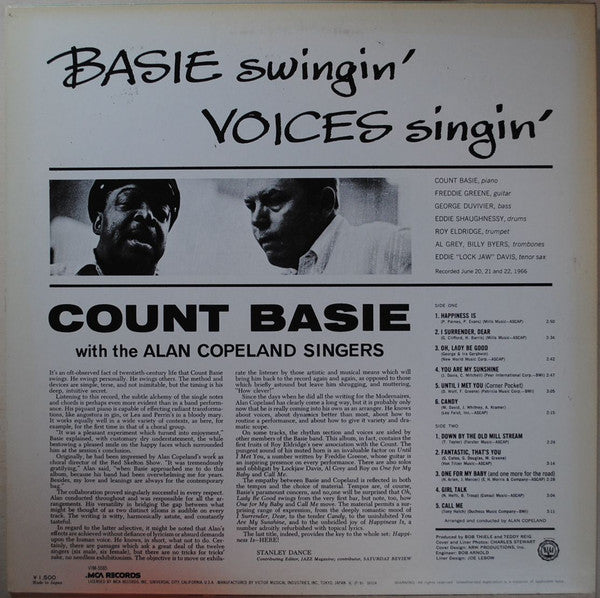 Release: Basie Swingin' Voices Singin'-Vinyl-Japan-1981-VIM-5585-13465713