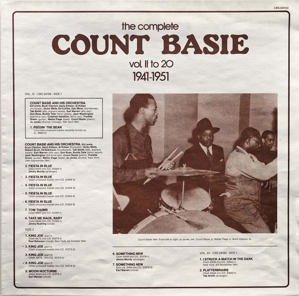 The Complete Count Basie Vol. 11 To 20 1941-1951