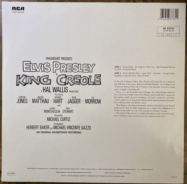 Release: King Creole-Vinyl-UK & Europe-1984-NL 83733-21073264