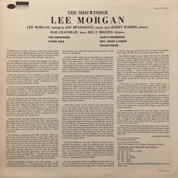 Release: The Sidewinder-Vinyl-US-1966-BST 84157, 84157-14190013