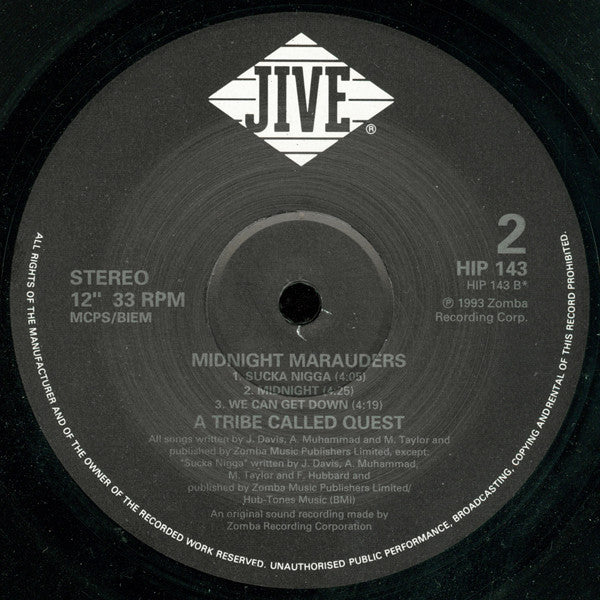 Release: Midnight Marauders-Vinyl-Europe-1993-HIP 143-95054
