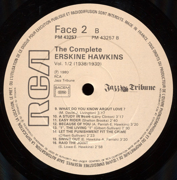The Complete Erskine Hawkins Volumes 1/2 (1938/1939)