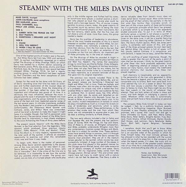 Steamin' With The Miles Davis Quintet