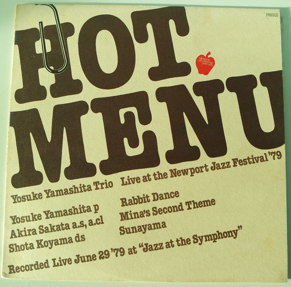 Hot Menu, Live At The Newport Jazz Festival '79