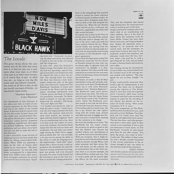 In Person Friday And Saturday Nights At The Blackhawk, San Francisco