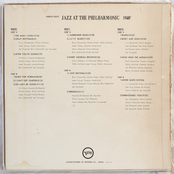 Master Release: 1940s by Jazz At The Philharmonic