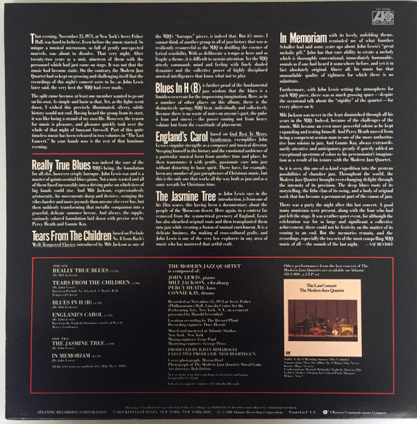 Release: More From The Last Concert-Vinyl-US-1981-SD 8806-14983516