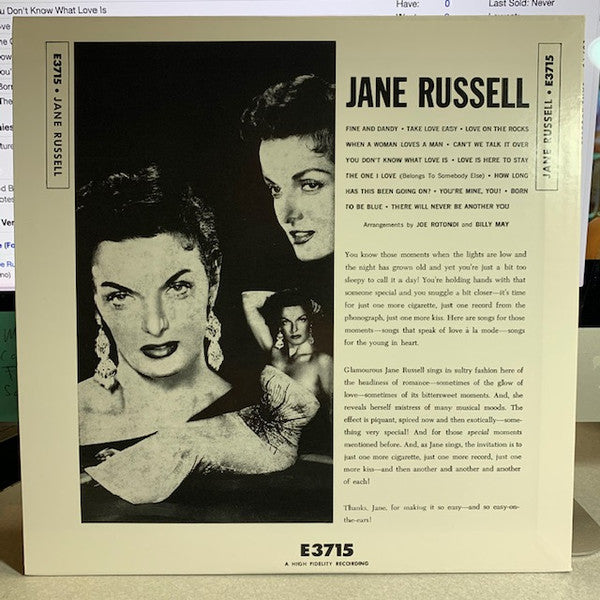 Release: Jane Russell-Vinyl-Japan-1992-POJJ-1539-11560168