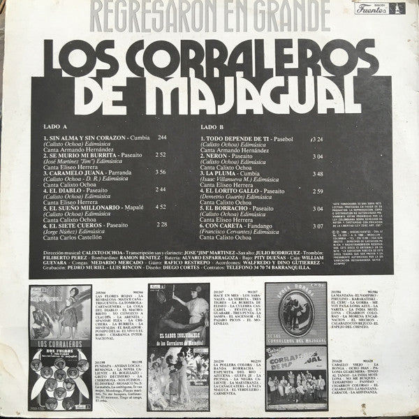Release: Regresaron En Grande-Vinyl-Colombia-1988-201660-8945564