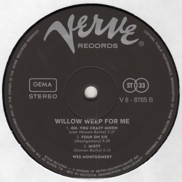Willow Weep For Me
