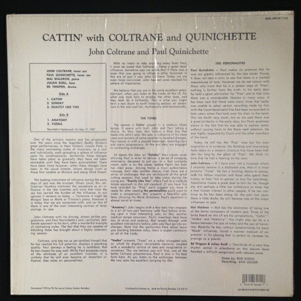 Release: Cattin' With Coltrane And Quinichette-Vinyl-US-1990-OJC-460, P-7158-1655849