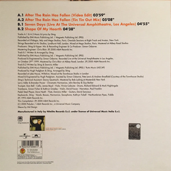Master Release: After The Rain Has Fallen by Sting