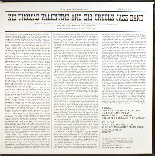 Release: Kid Thomas-Vinyl-US-None-1016, LP 1016-4653491