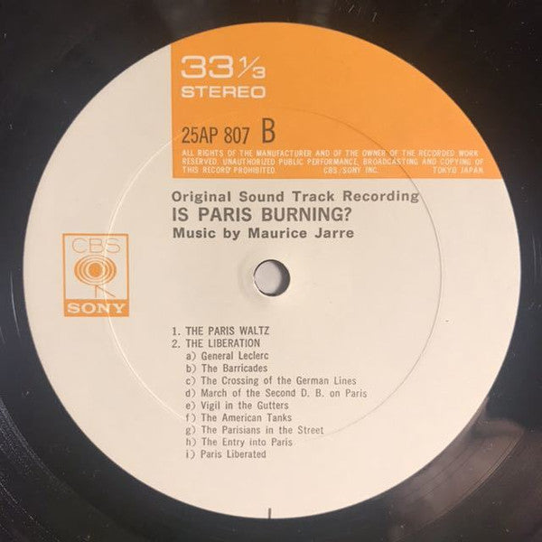 Is Paris Burning? (The Original Sound Track Recording)