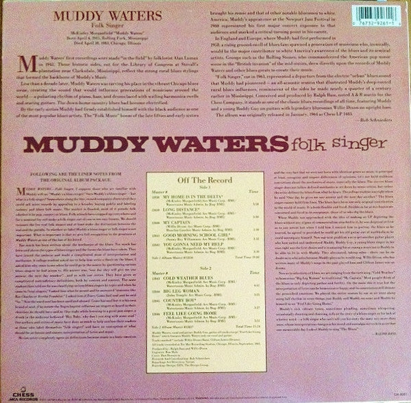 Release: Folk Singer-Vinyl-US-1987-CH-9261-2728170