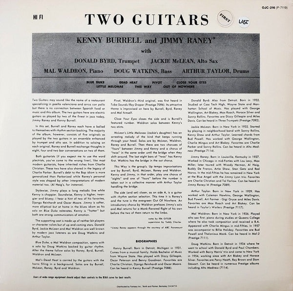 Master Release: 2 Guitars by Kenny Burrell