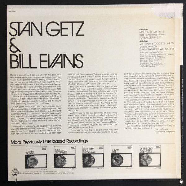 Release: Previously Unreleased Recordings-Vinyl-US-1974-V6-8833, V6 8833-9851334