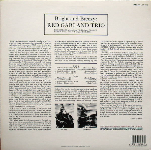 Release: Bright And Breezy-Vinyl-US-1986-OJC-265, JLP-948-5586937