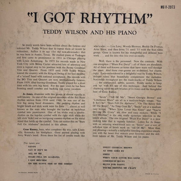 Release: I Got Rhythm-Vinyl-US-1957-MGV 2073-4753453