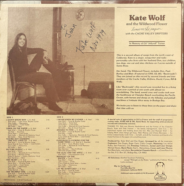 Master Release: Lines On The Paper by Kate Wolf