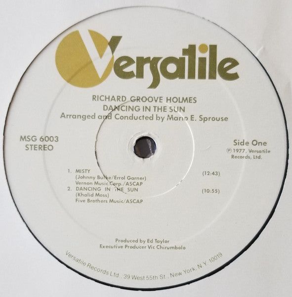 Master Release: Dancing In The Sun by Richard "Groove" Holmes
