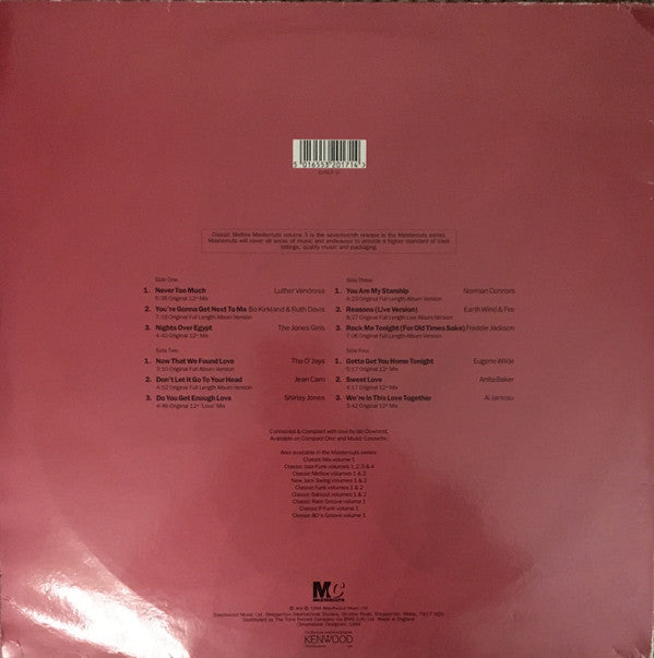 Master Release: Classic Mellow Mastercuts Volume 3 by Various