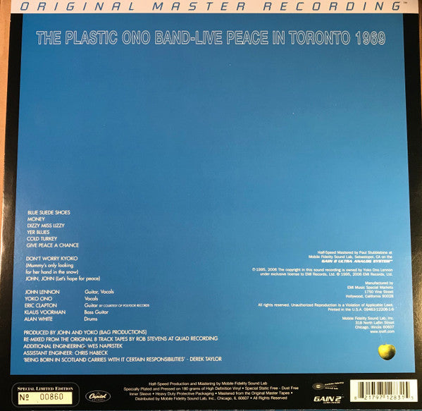 Release: Live Peace In Toronto 1969-Vinyl-US-2006-MFSL 1-283-2418353