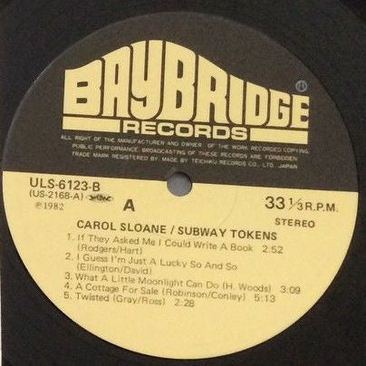 Master Release: Subway Tokens by Carol Sloane