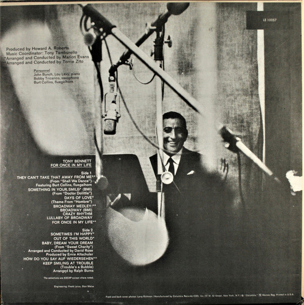 Master Release: For Once In My Life by Tony Bennett