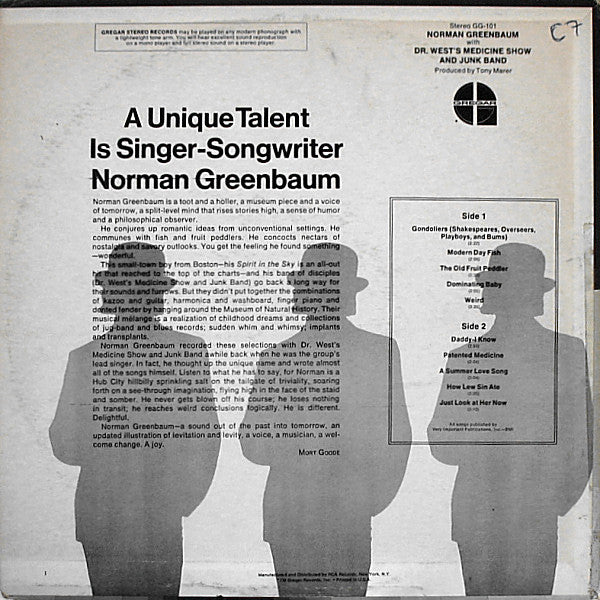 Norman Greenbaum With Dr. West's Medicine Show And Junk Band