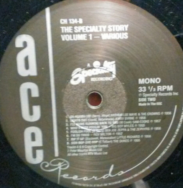 The Specialty Story Vol.1