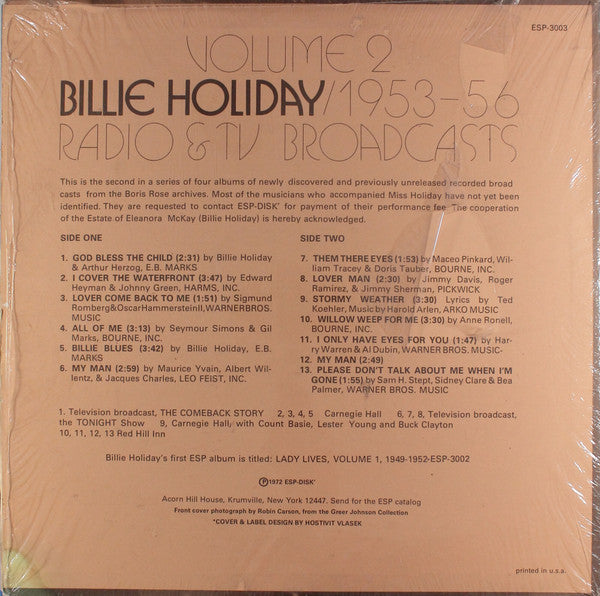 Release: In The 50's Live-Vinyl-US-1972-ESP-3003-8182380