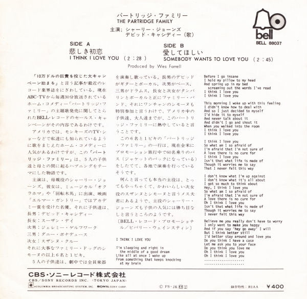 I Think I Love You = 悲しき初恋