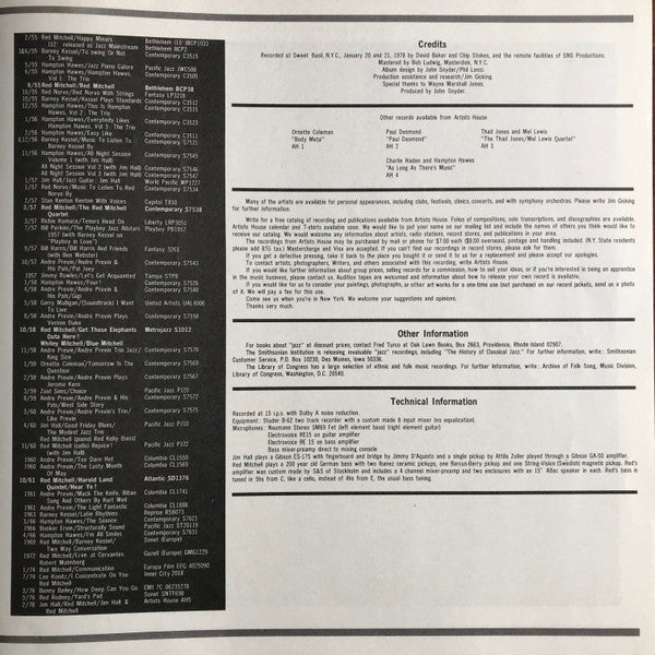 ジム・ホール＆レッド・ミッチェル \ 甘いバジルに住む