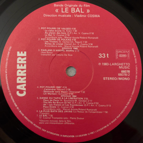 Le Bal  (Bande Originale Du Film)