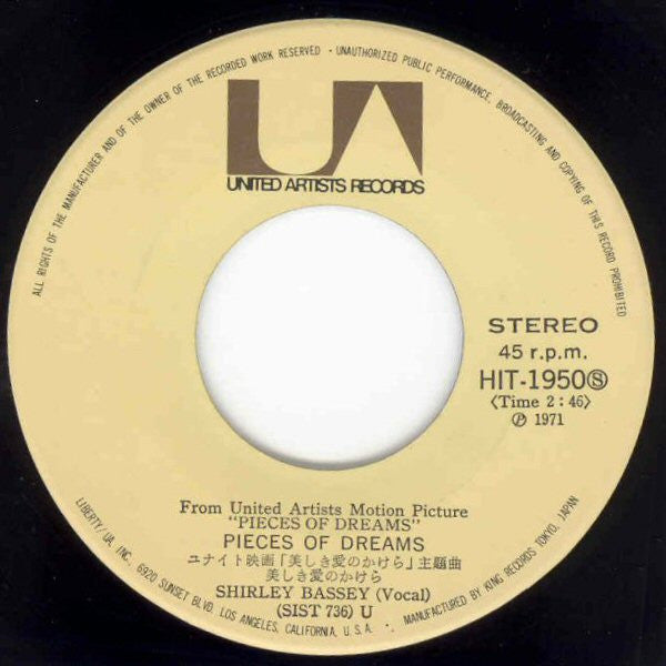 ダイヤモンドは永遠に = Diamonds Are Forever / 美しき愛のかけら = Pieces Of Dreams